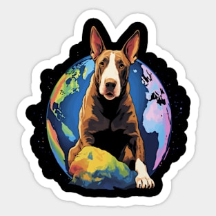 Bull Terrier Earth Day Sticker